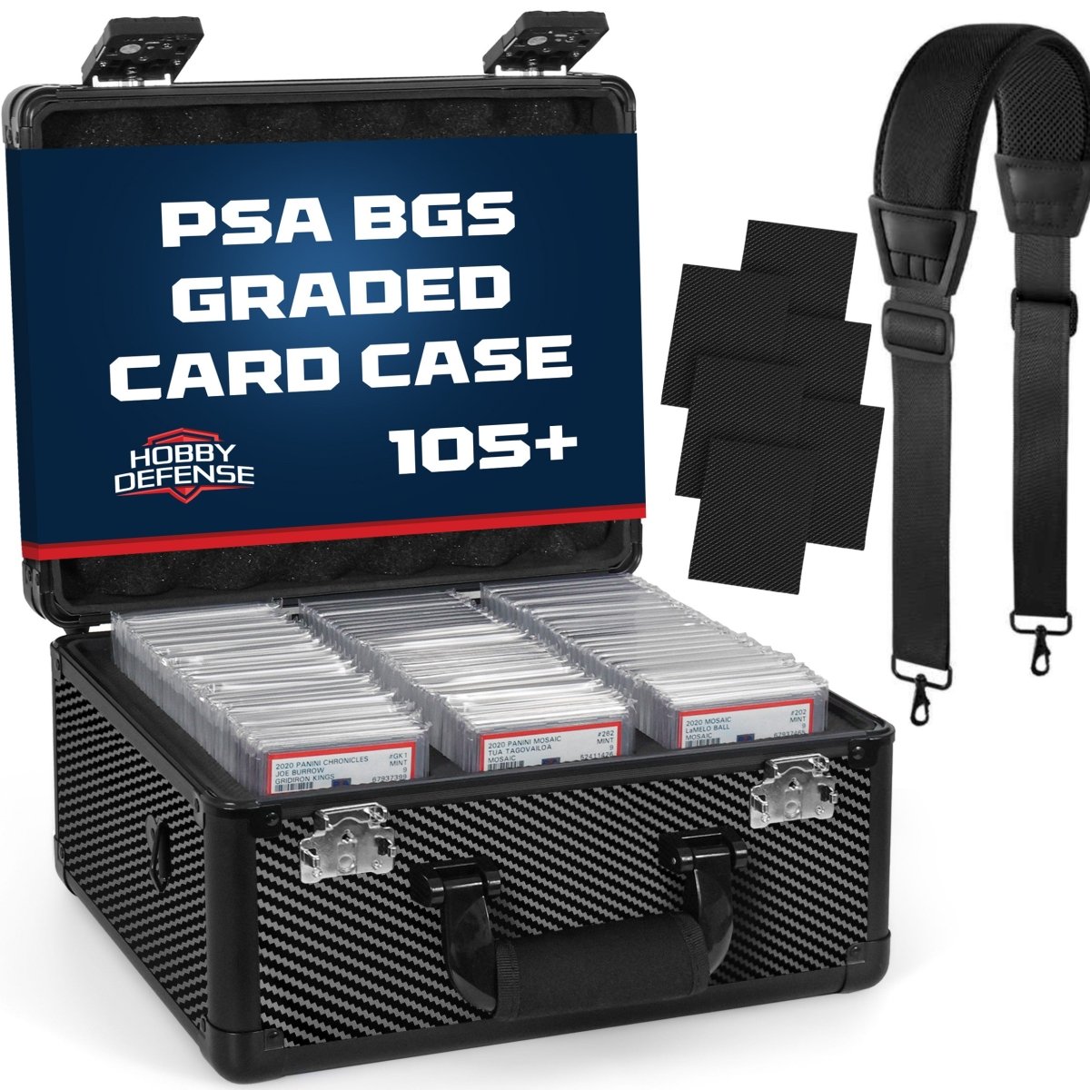 3 Row - Graded Card Case - Holds Up To 105 Slabs - Hobby Defense -