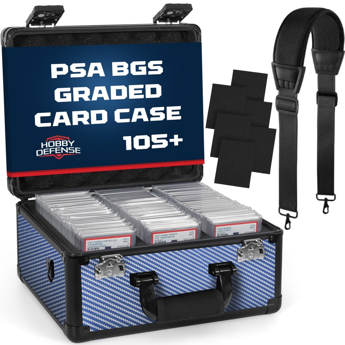 3 Row - Graded Card Case - Holds Up To 105 Slabs - Hobby Defense -