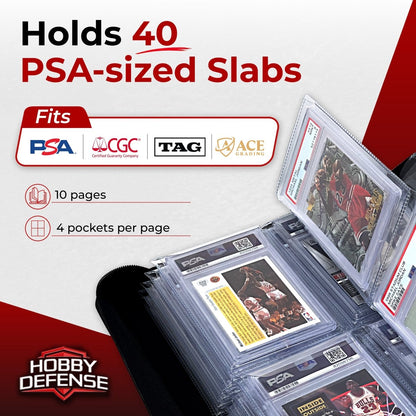 PSA Slab Binder - Holds 40 Slabs - Hobby Defense -