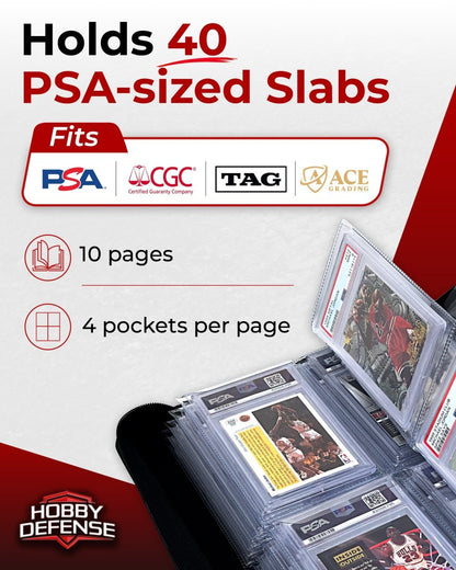 PSA Slab Binder - Holds 40 Slabs - Hobby Defense -