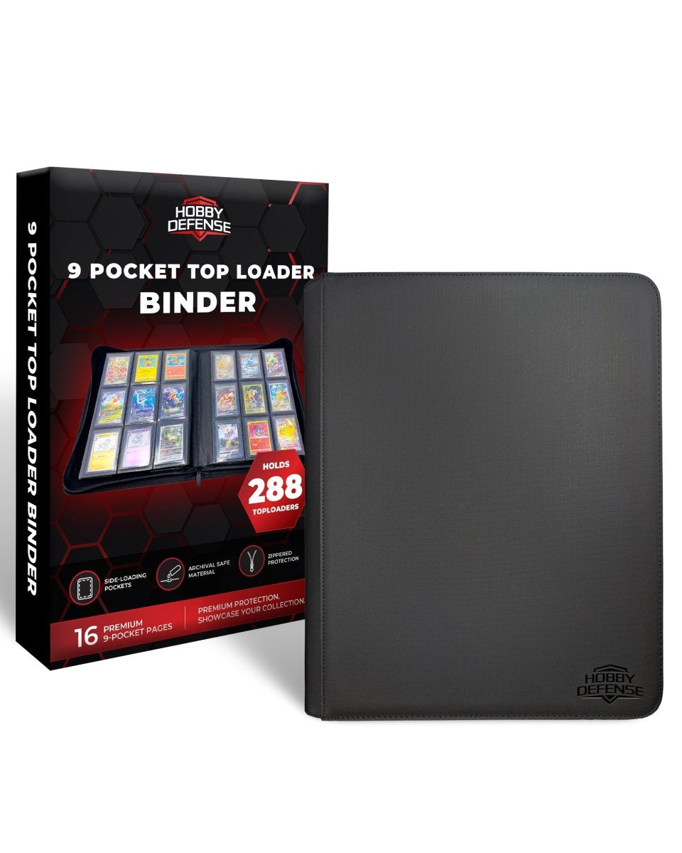 Top Loader Zip Binder - 9 Pocket - Hobby Defense -