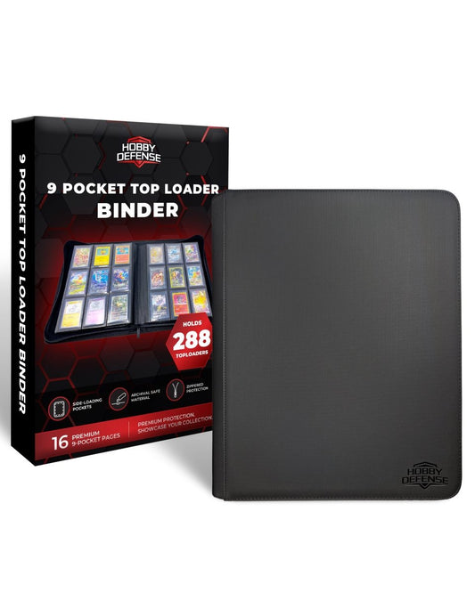 Top Loader Zip Binder - 9 Pocket - Hobby Defense -